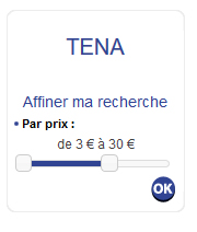 Encart de séléction de prix