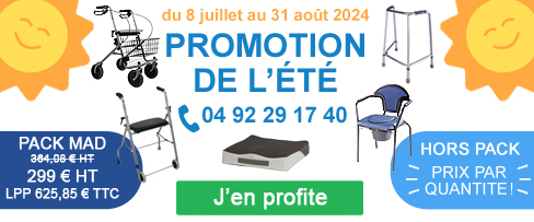 Promotion de l'été sur le matériel médical jusqu'au 31 août 2024.