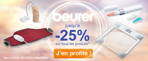 Promotions BEURER jusqu'à -25%.